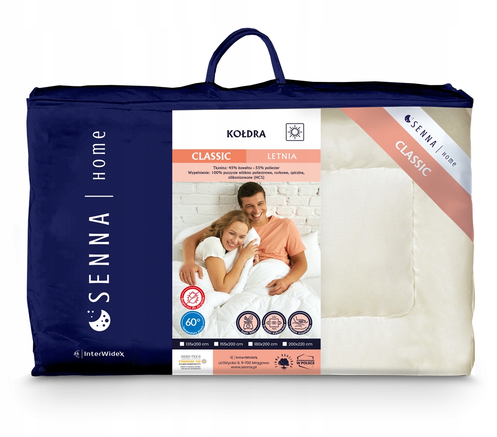 

Kołdra Letnia Inter-widex Classic 220x200 Jakość!