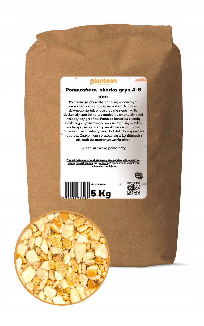 Levně Pomeranč kůra drcené 4-8 mm 5 kg