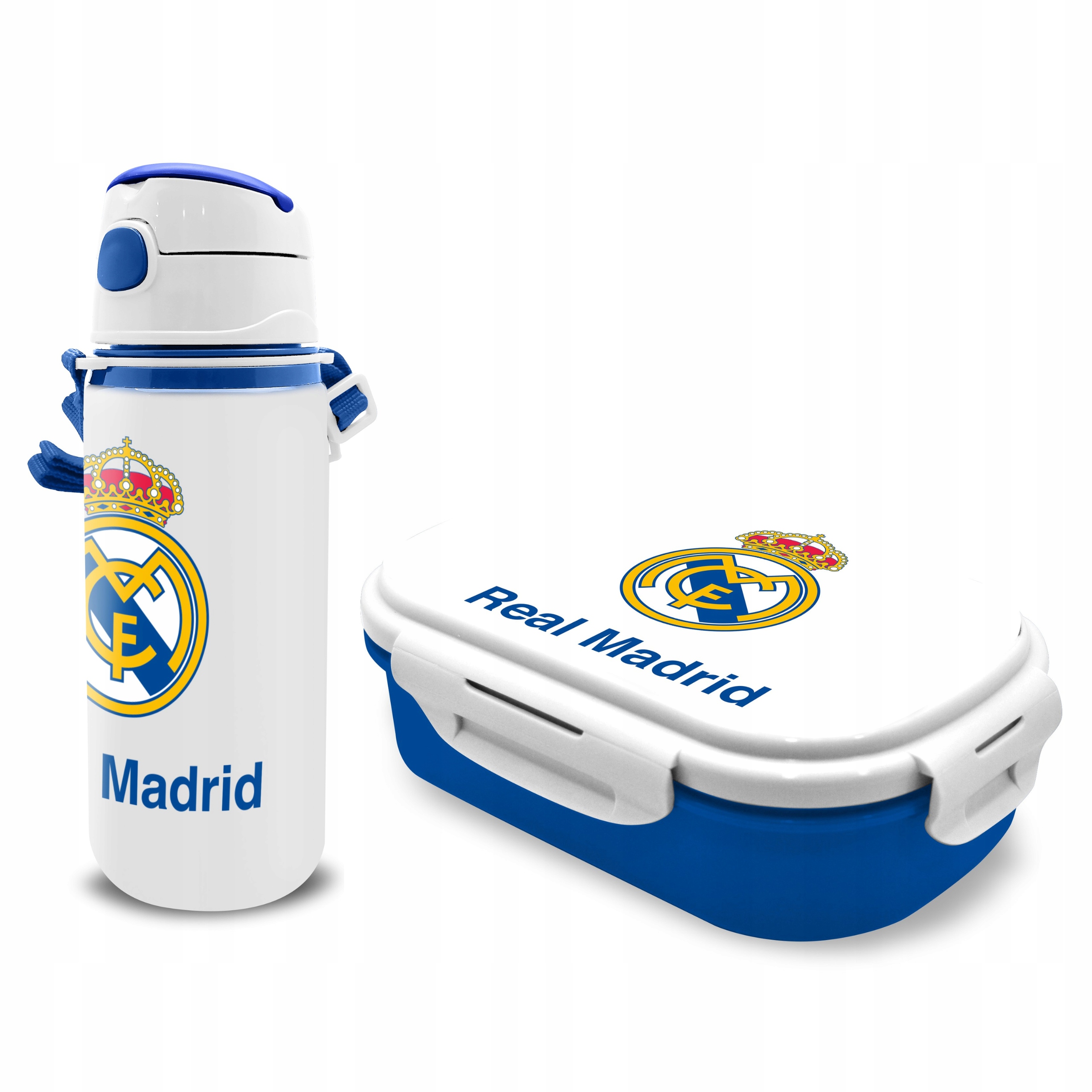 Bidon Real Madryt 600 ml Pudełko śniadaniowe piłka nożna dla fanów kibica