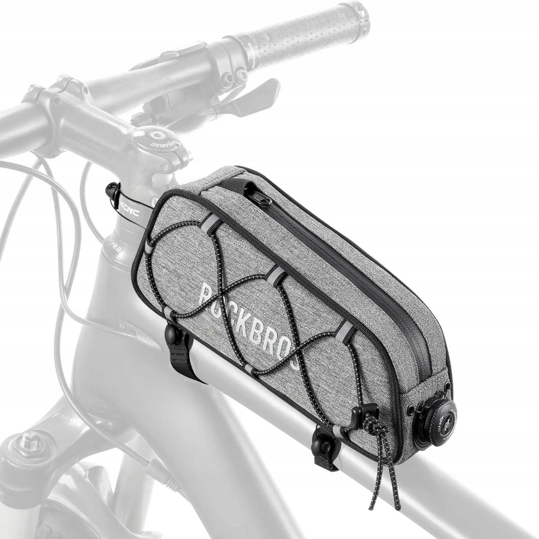 Cyklistická taška na horní rámovou trubku voděodolná 0.7L šedá Rockbros