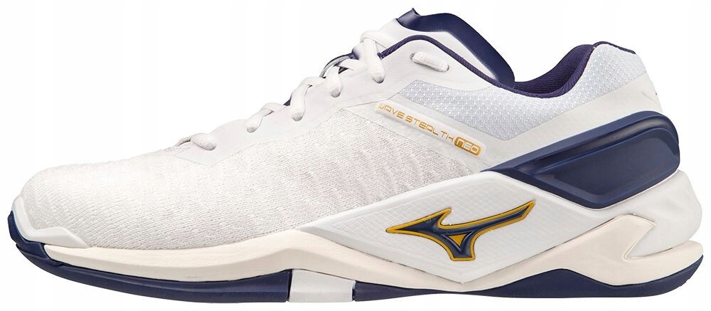 Mizuno Wave Stealth Neo White/BRibbon/MP Gold 50.0/14.0
