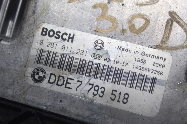 KOMPUTER SILNIKA BMW 7 730D E65 3.0D Numer katalogowy oryginału 0281011231