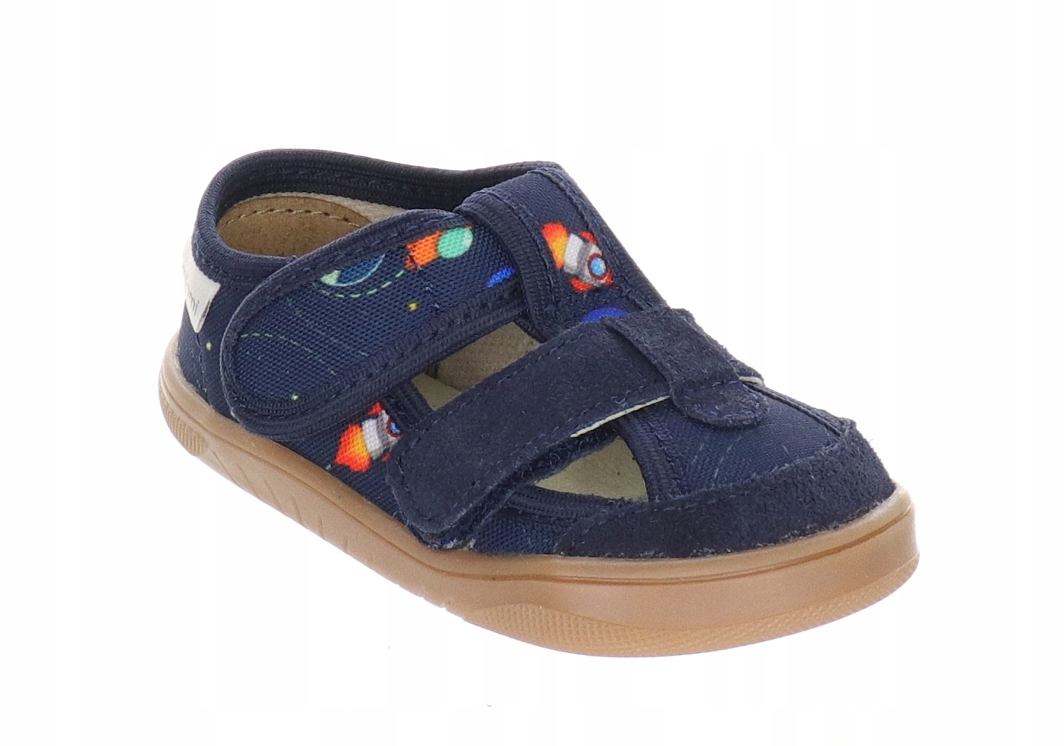 Pantofle Dziecięce Kapcie Barefoot Milami Blue Space Rocket R.26