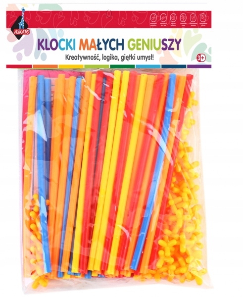 

Klocki małych geniuszy Słomki, 110 elementów (10