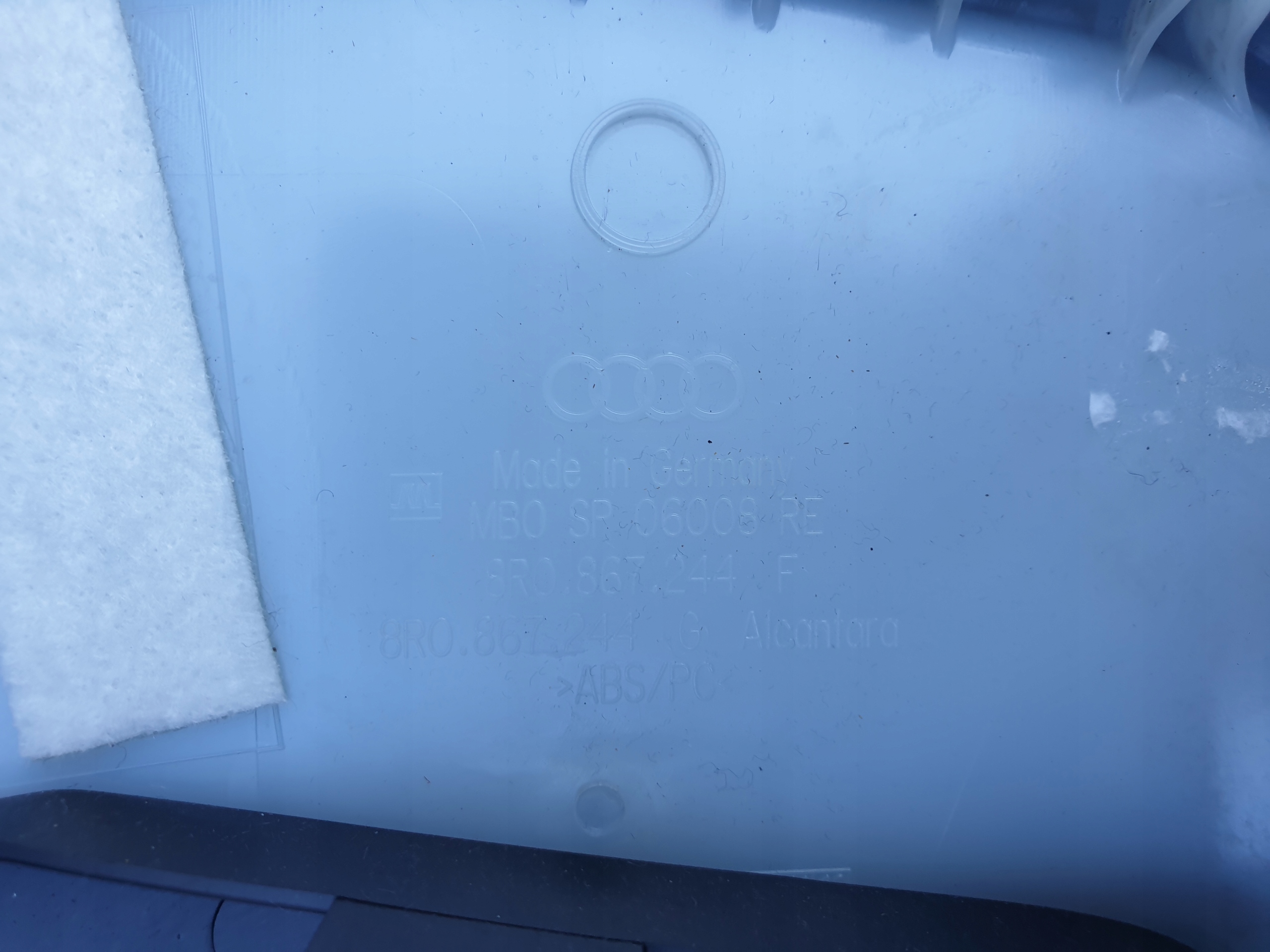 cover side SLUPKA B right upper AUDI Q5 8R S-LINE black OE