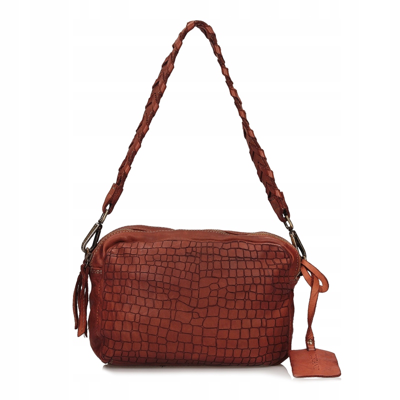 Červená Kabelka Přes Rameno kabelka z přírodní kůže Tivoli Giardino Toscanio F123