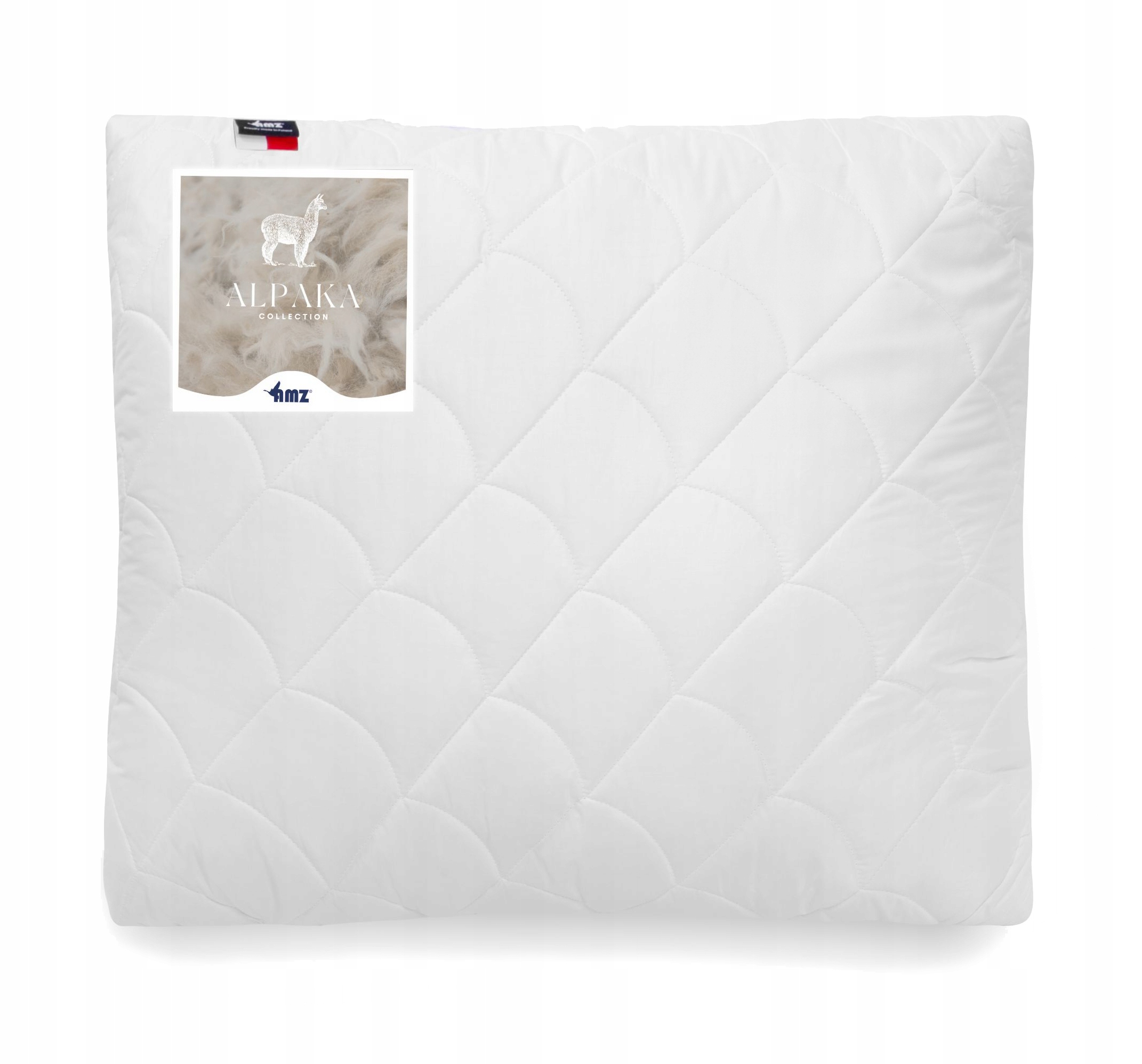 Alpaka vankúš prešívaný prírodnou hypoalergénnou vlnou, ľahký 70x80 Amz