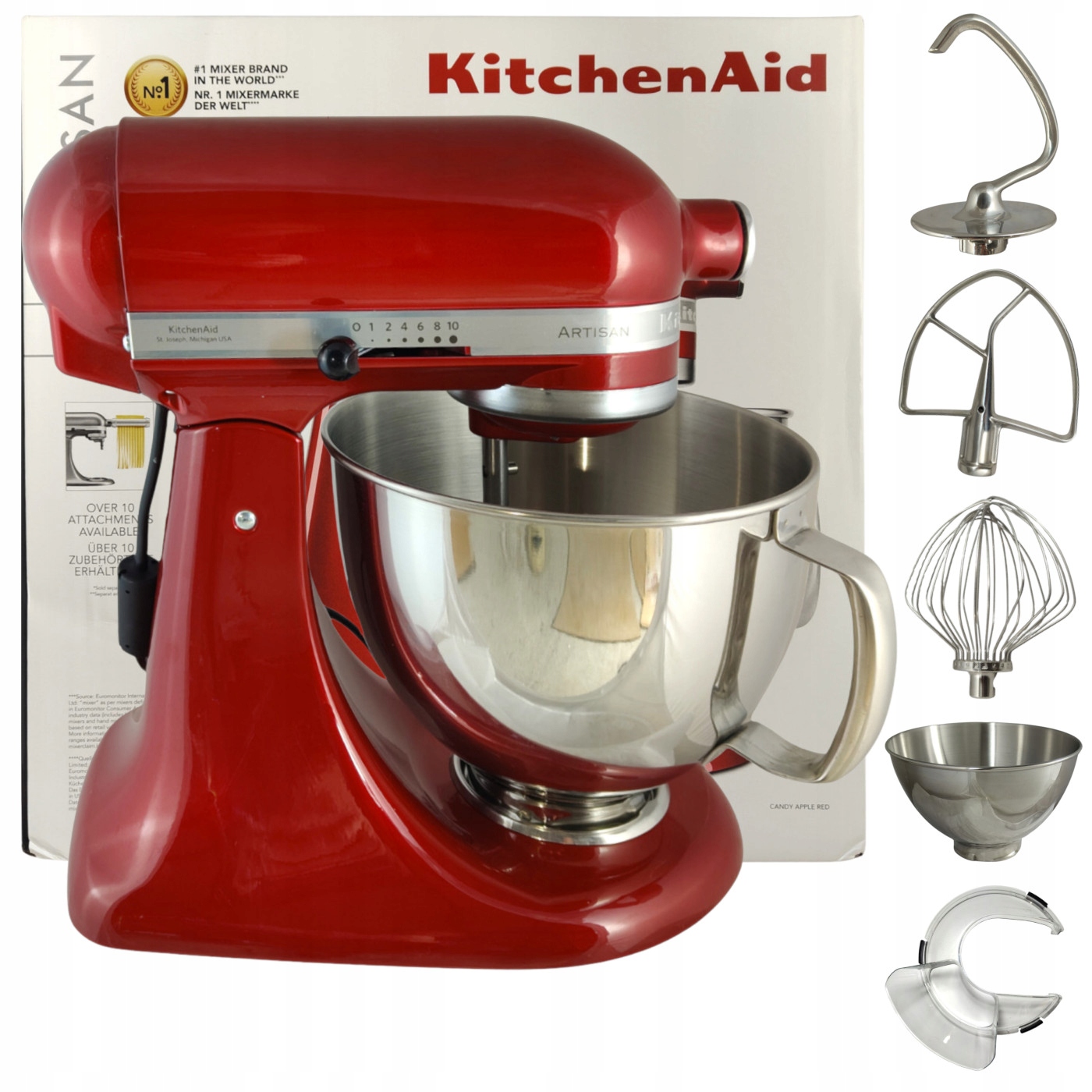 Robot Kuchenny KitchenAid Artisan 5KSM185PSEER Czerwony
