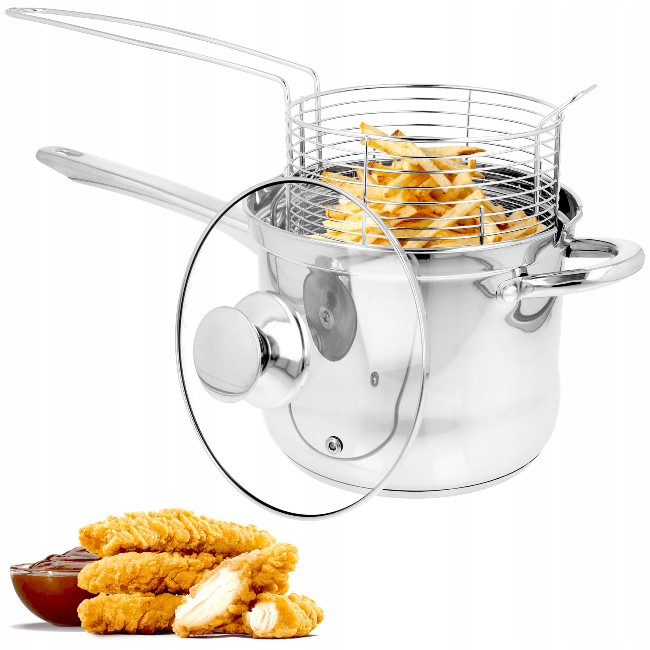 GARNEK RONDEL KOSZYK DO SMAŻENIA FRYTEK RYB MIĘSA