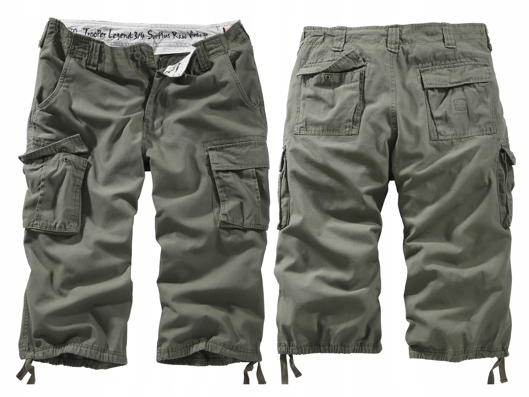 Kraťasy Krátké 3/4 Kapsáče Surplus Trooper Legend Bavlněné Olive XXL
