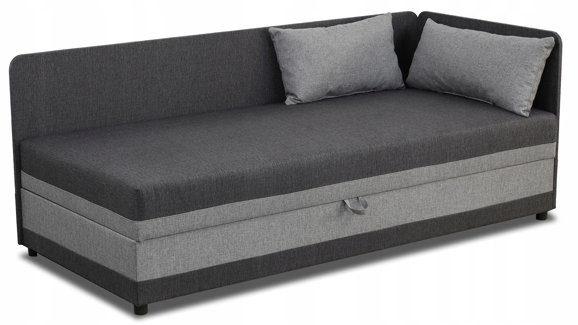 Jednolůžková postel s úložným prostorem Hirek Eko 90x200 Grafitová/Šedá