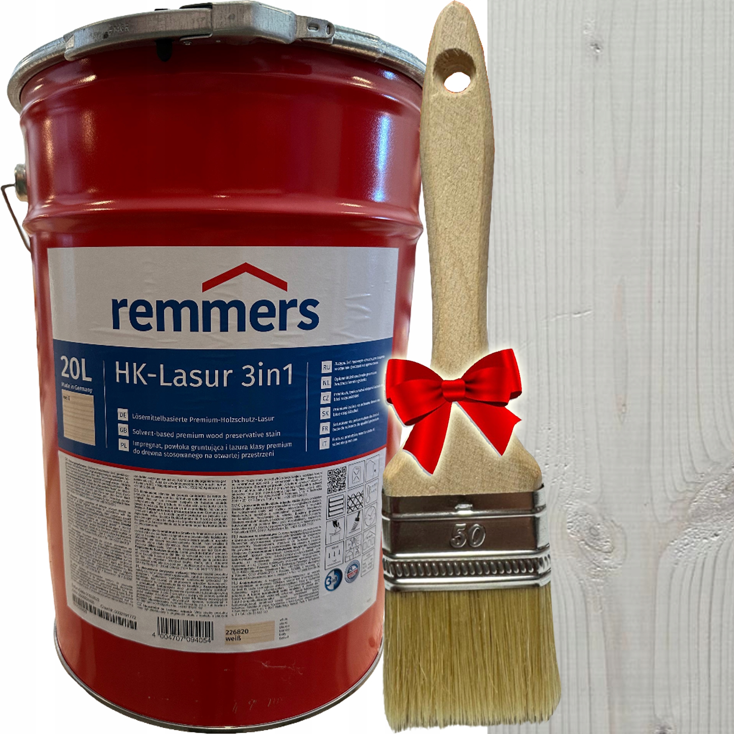 Remmers Impregnat do elewacji Hk Lasur Lazura 3w1 20L Biały 2268