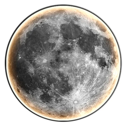 Lampička Měsíc na zeď 40 cm Stropní Svítidlo ve tvaru vnitřního prostoru