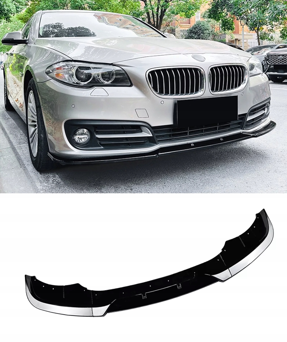 Nástavec Nárazníku Obyčejný Lift LCI Černý Lesk Pro Bmw F10 F11 2015-2017