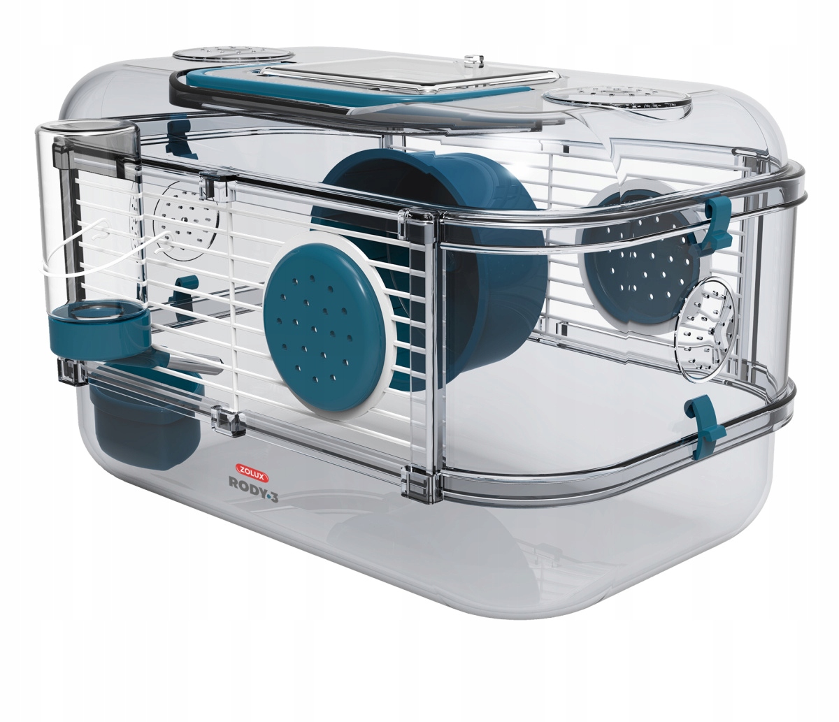 Zolux Klatka dla chomika, myszki Rody 3 Mini kol. niebieski