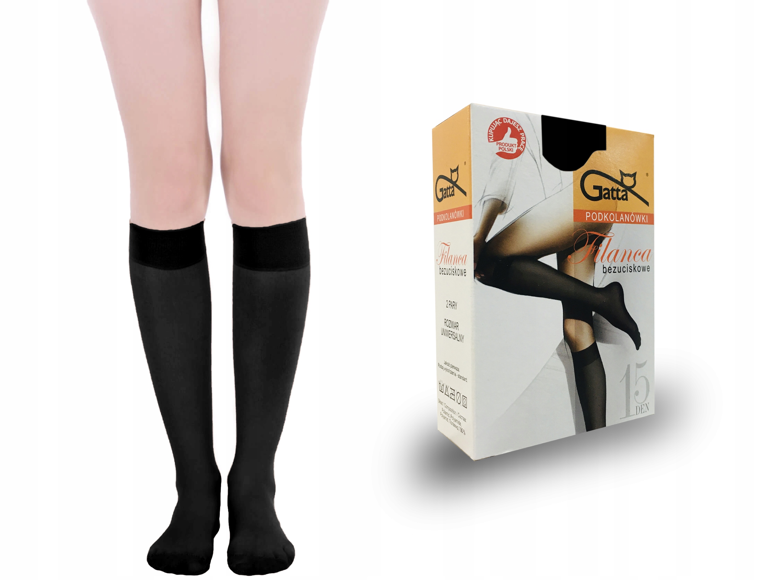 

Gatta podkolanówki Filanca, 15 den, 2 pary, czarny