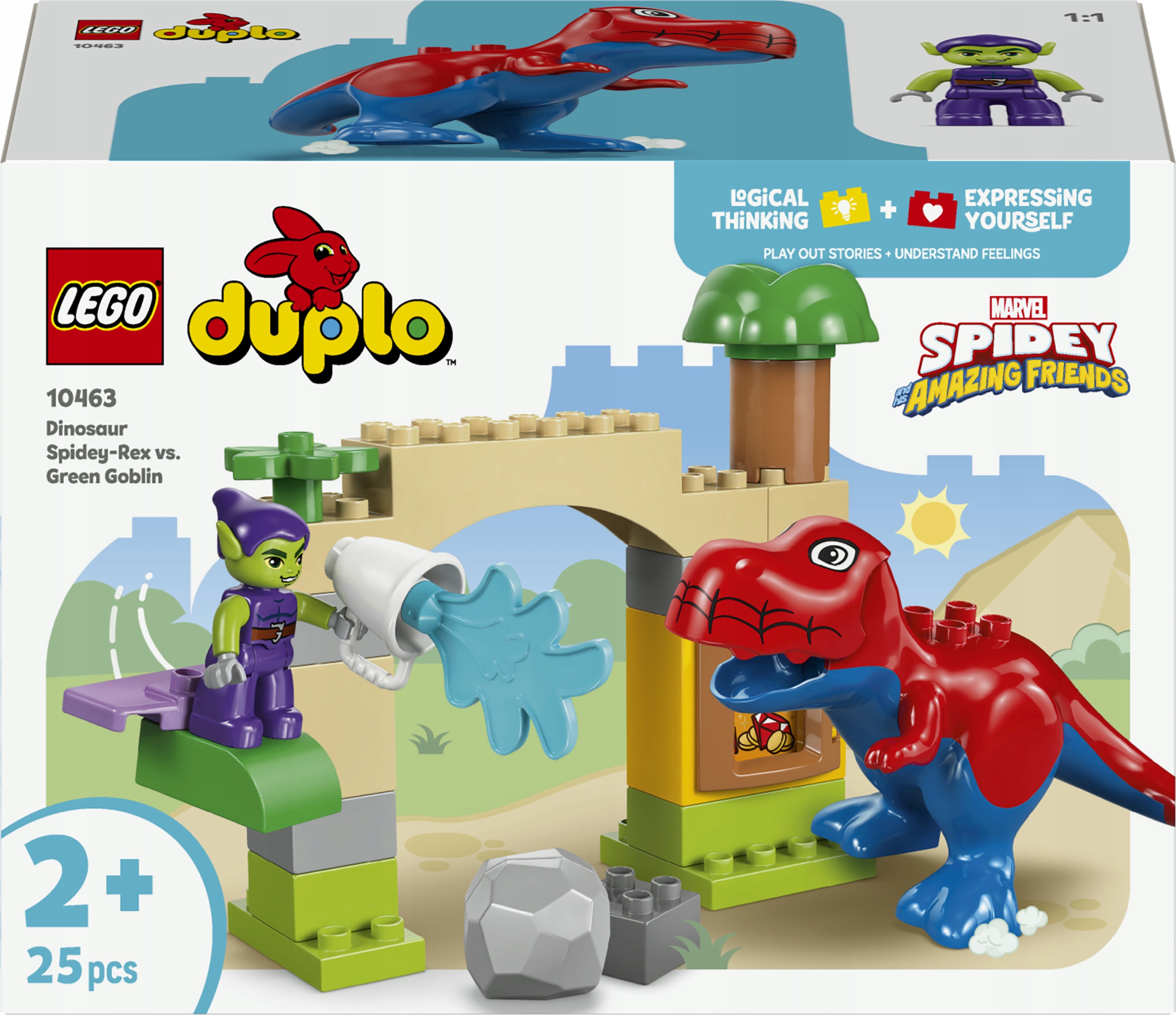 Lego Duplo Marvel Dinozaur Spidey-Rex i Zielony Goblin 10463