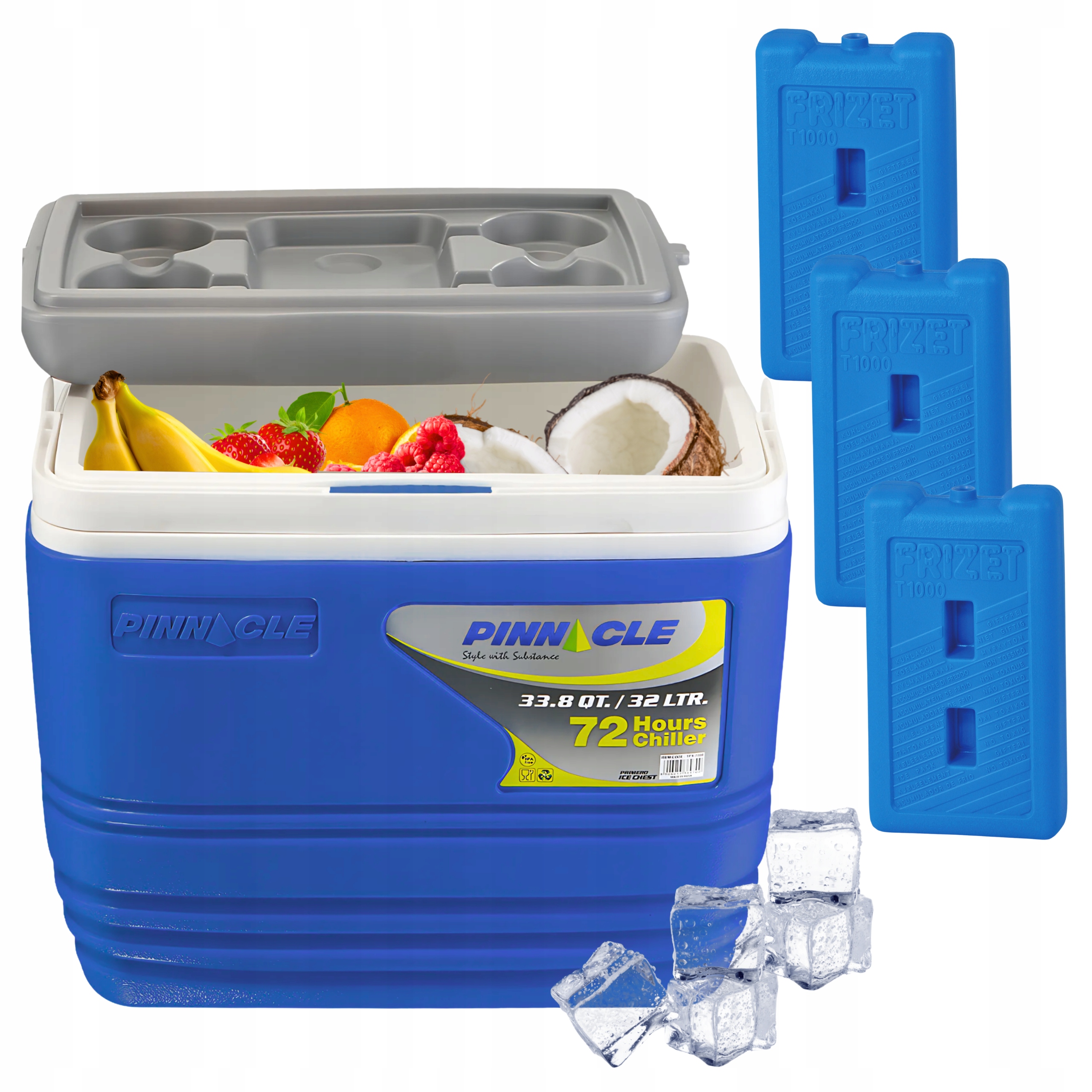 Turistická lednička na náplně Pinnacle TPX7000 32L Granátová 3 náplně 1L