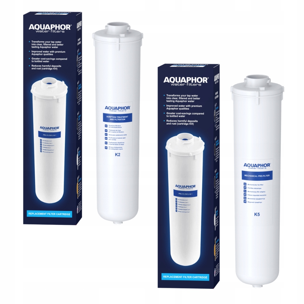 Wkłady Filtrujące Aquaphor K2, K5 Filtry Do Morion RO101S Wskaźnik