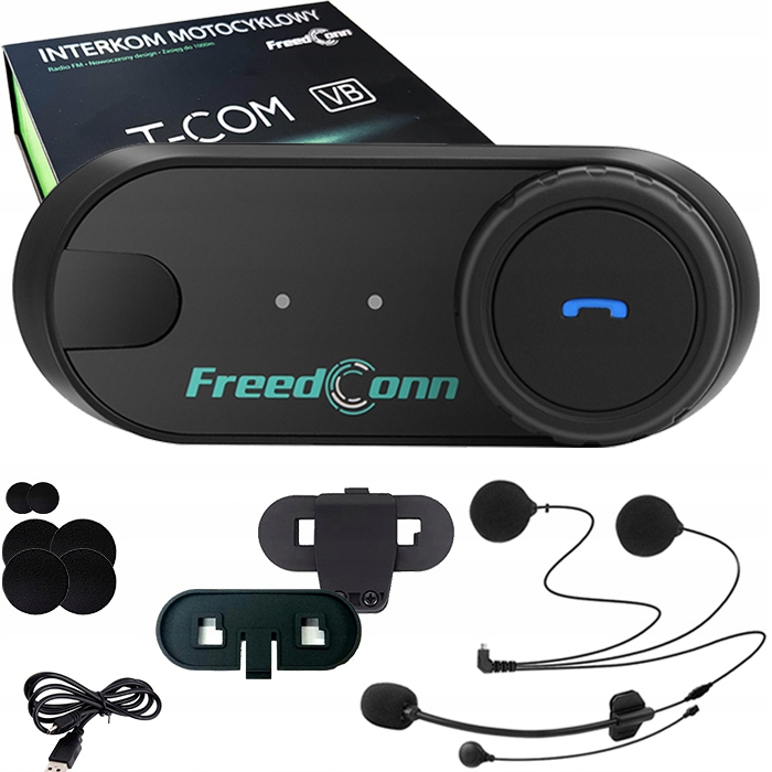 INTERKOM MOTOCYKLOWY BLUETOOTH T-COM VB V3 PRO mówi do nas po POLSKU