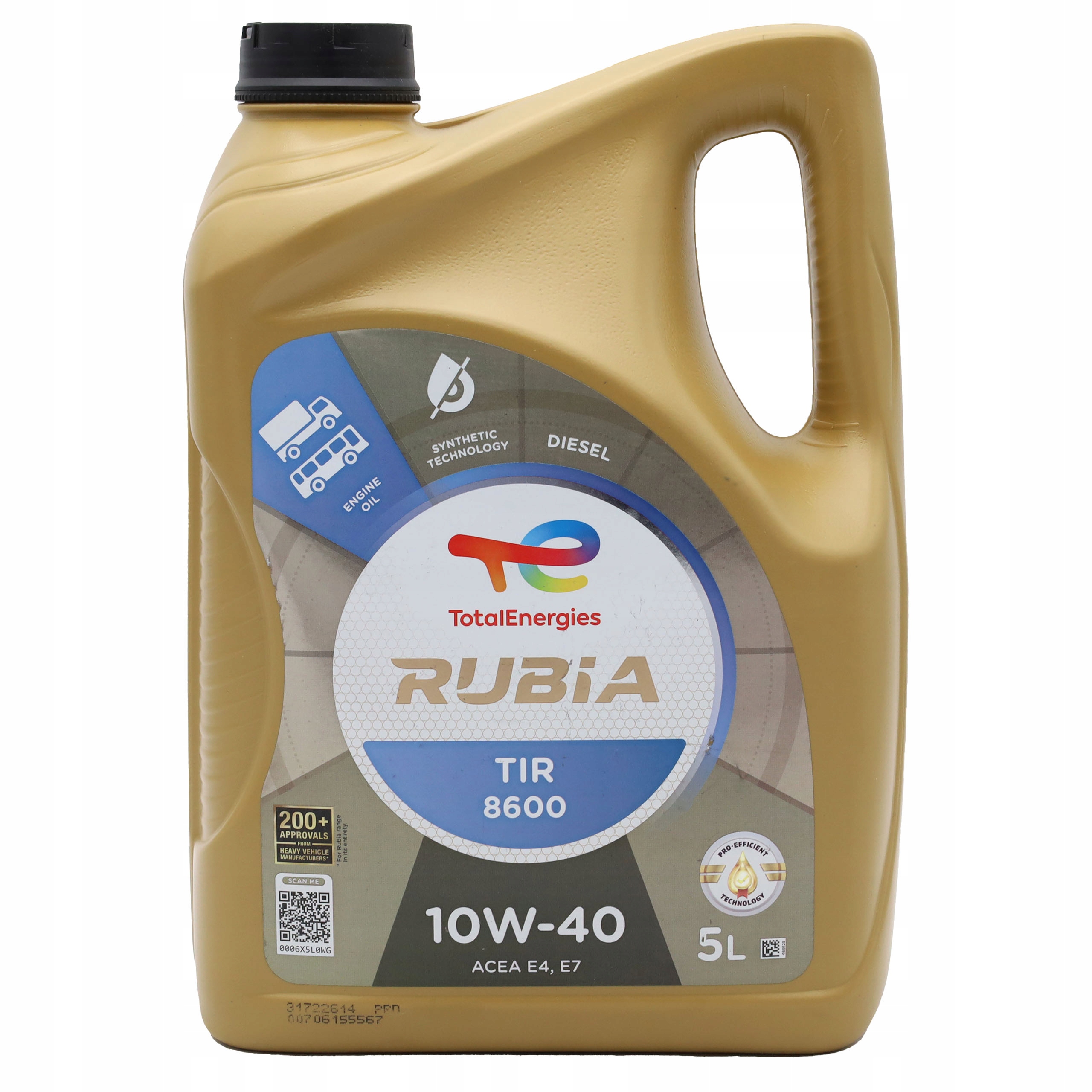 Oleje a mazivá Totalenergies Rubia 10W40 8600 5L
