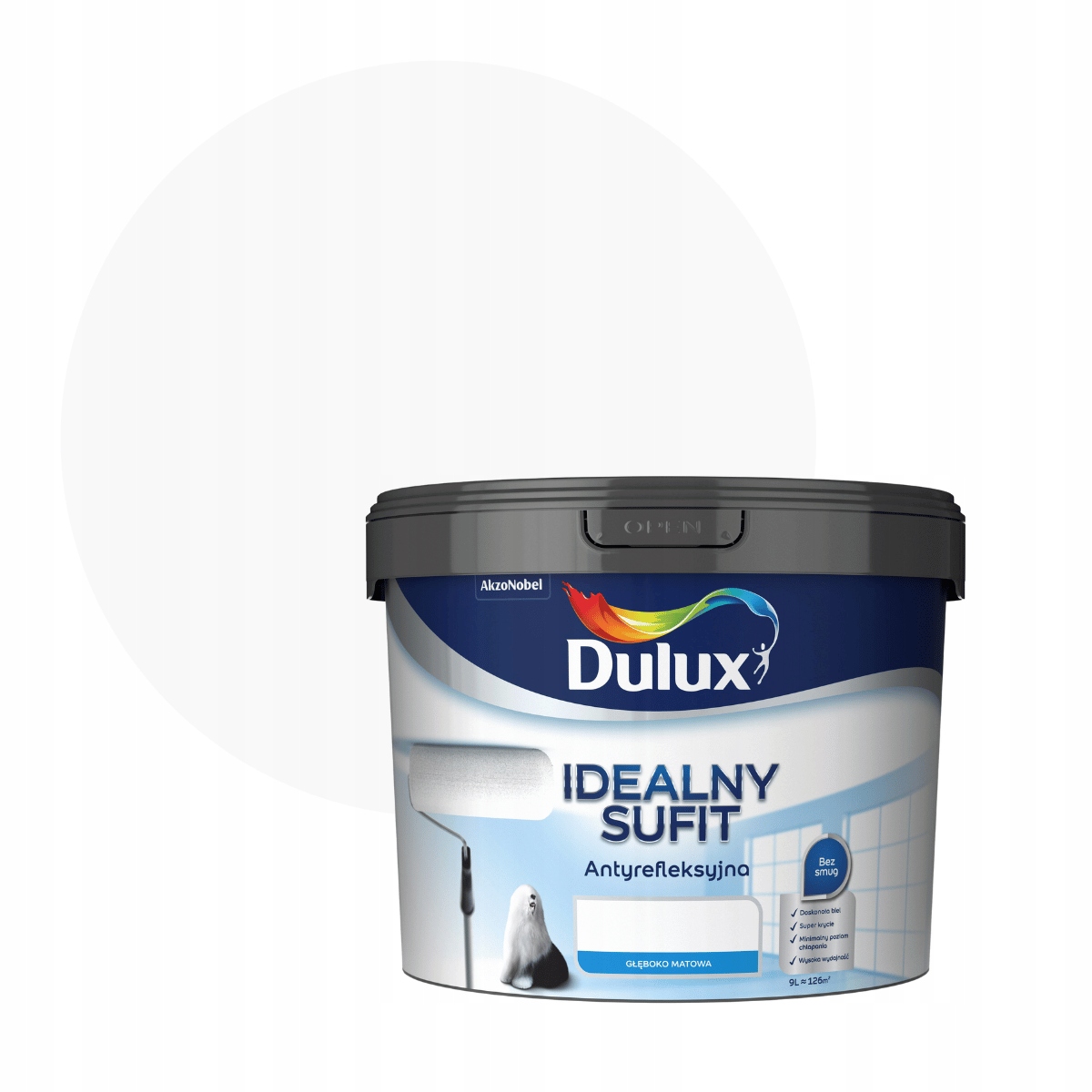 Dulux Idealny Sufit 9L Biała Farba Do Sufitów