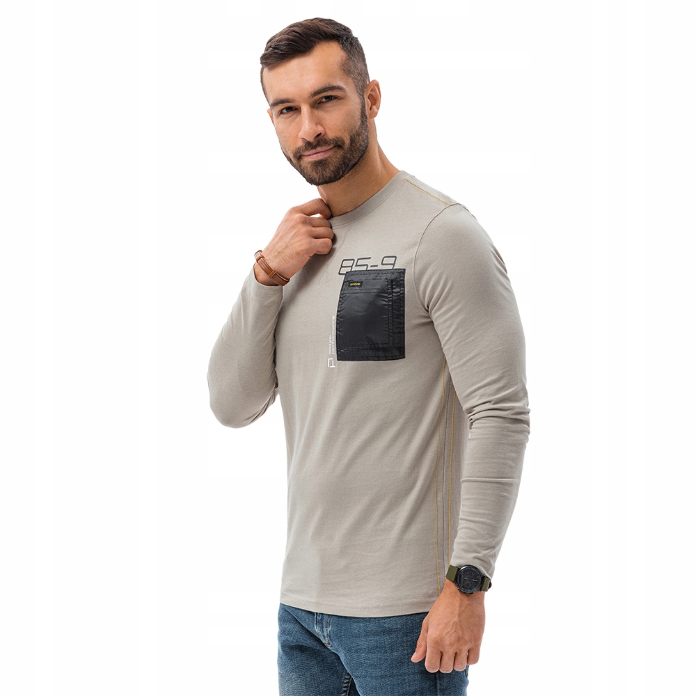 

Longsleeve męski z kieszonką L130 V2 szary M