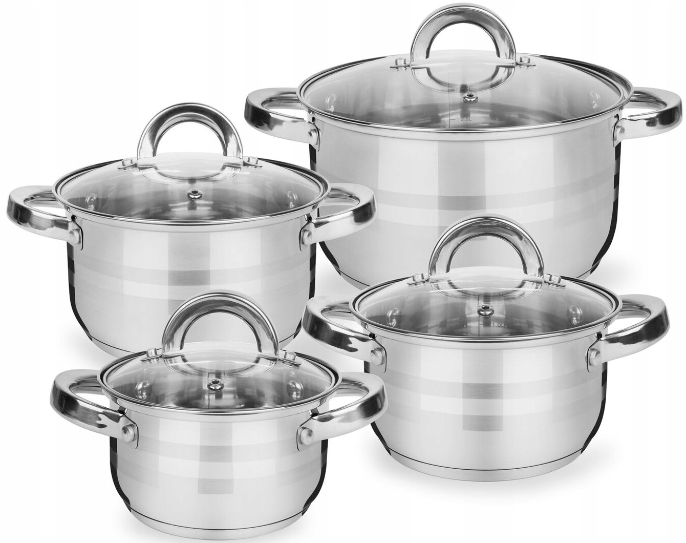 Sada Hrnců Vrstvené hrnce Dno Indukce Plyn