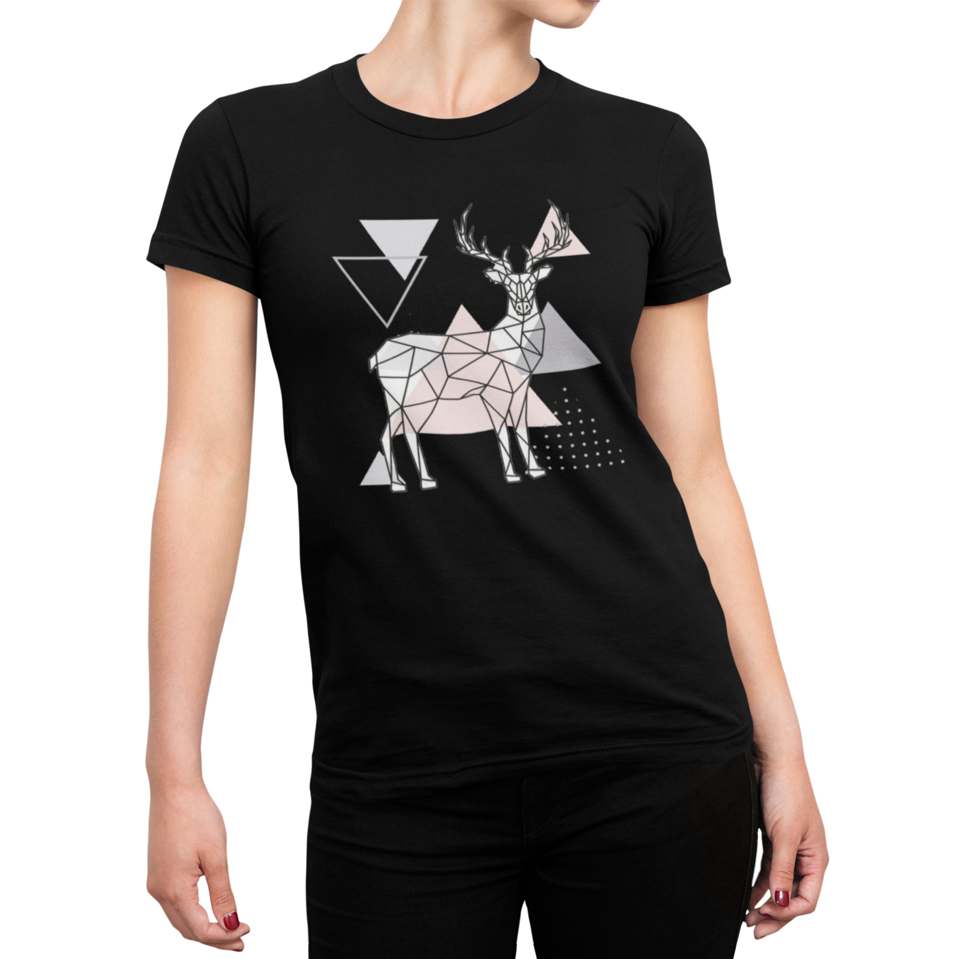 

Koszulka T-shirt Damska z nadrukiem- renifer - XL