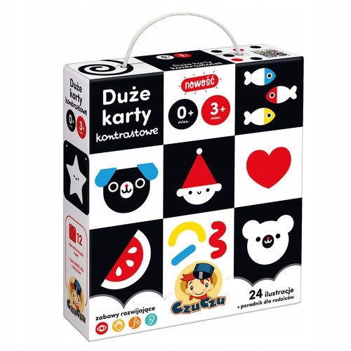 

Czuczu Duże Karty Kontrastowe Dzieci 0-3 Mies.