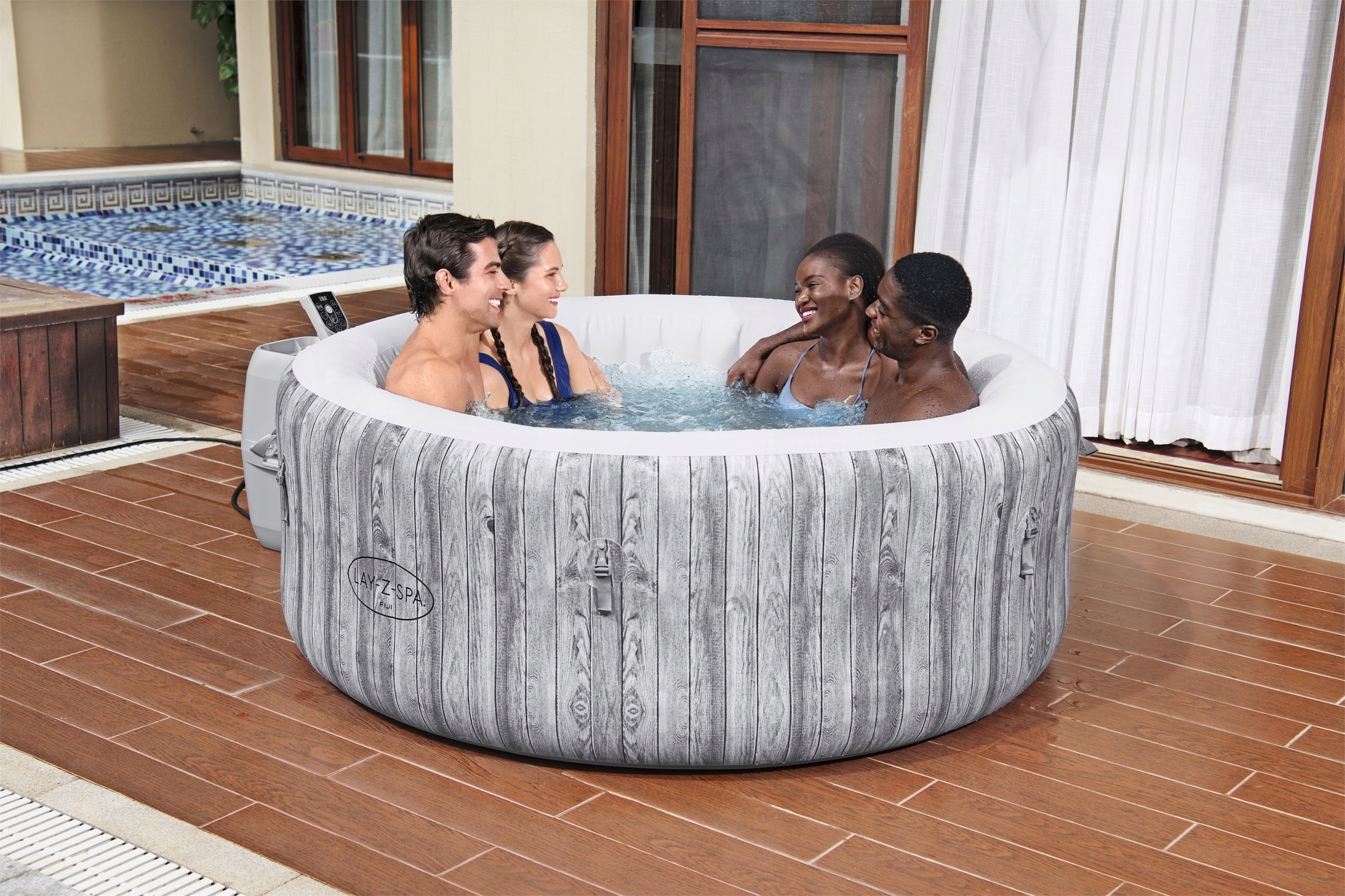 BESTWAY 60085 SPA JACUZZI 4 OSOBY PODGRZEWACZ HYDROMASAŻ 180x66cm FIJI Wysokość produktu 66 cm