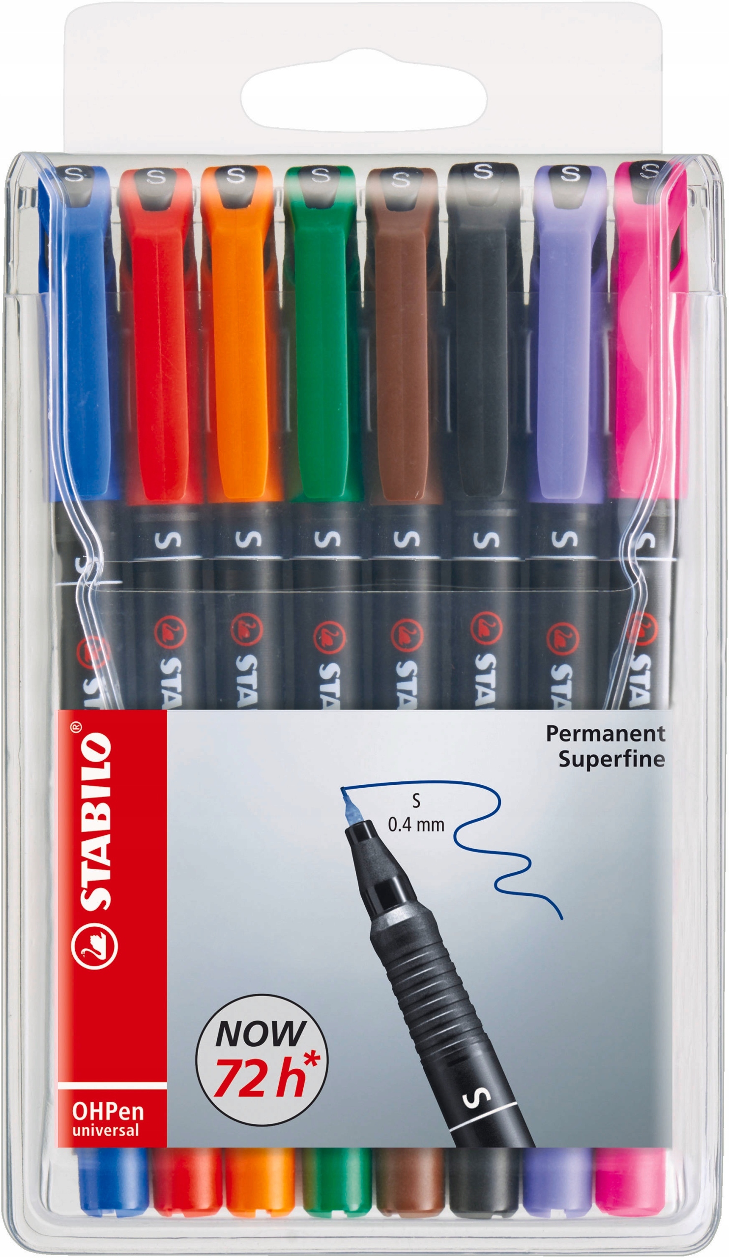 

Cienkopis Stabilo OHPen S permanentny etui 8 szt.