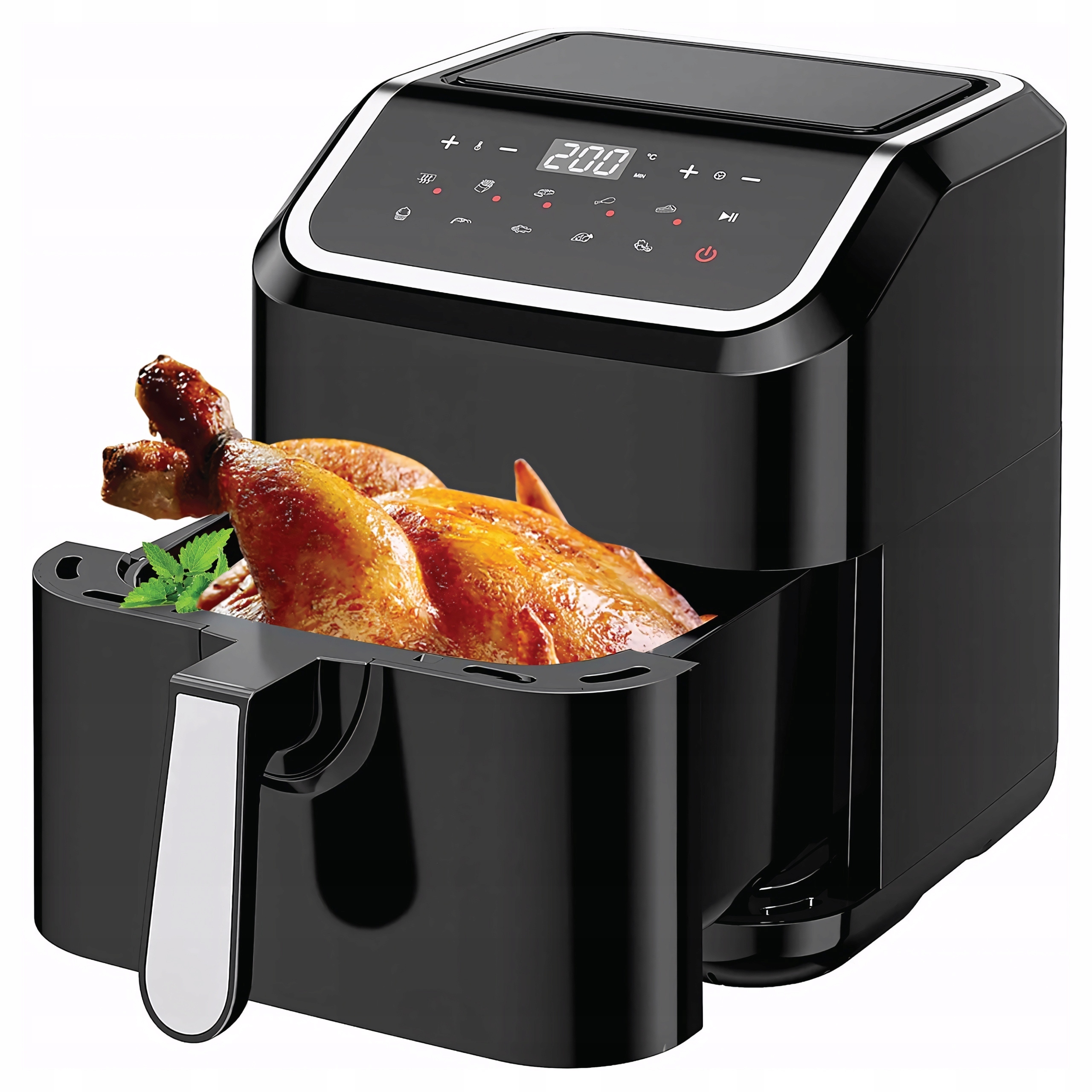 Frytkownica Beztłuszczowa 5.5l Air Fryer Duża 10 Programów 1600W Mocna