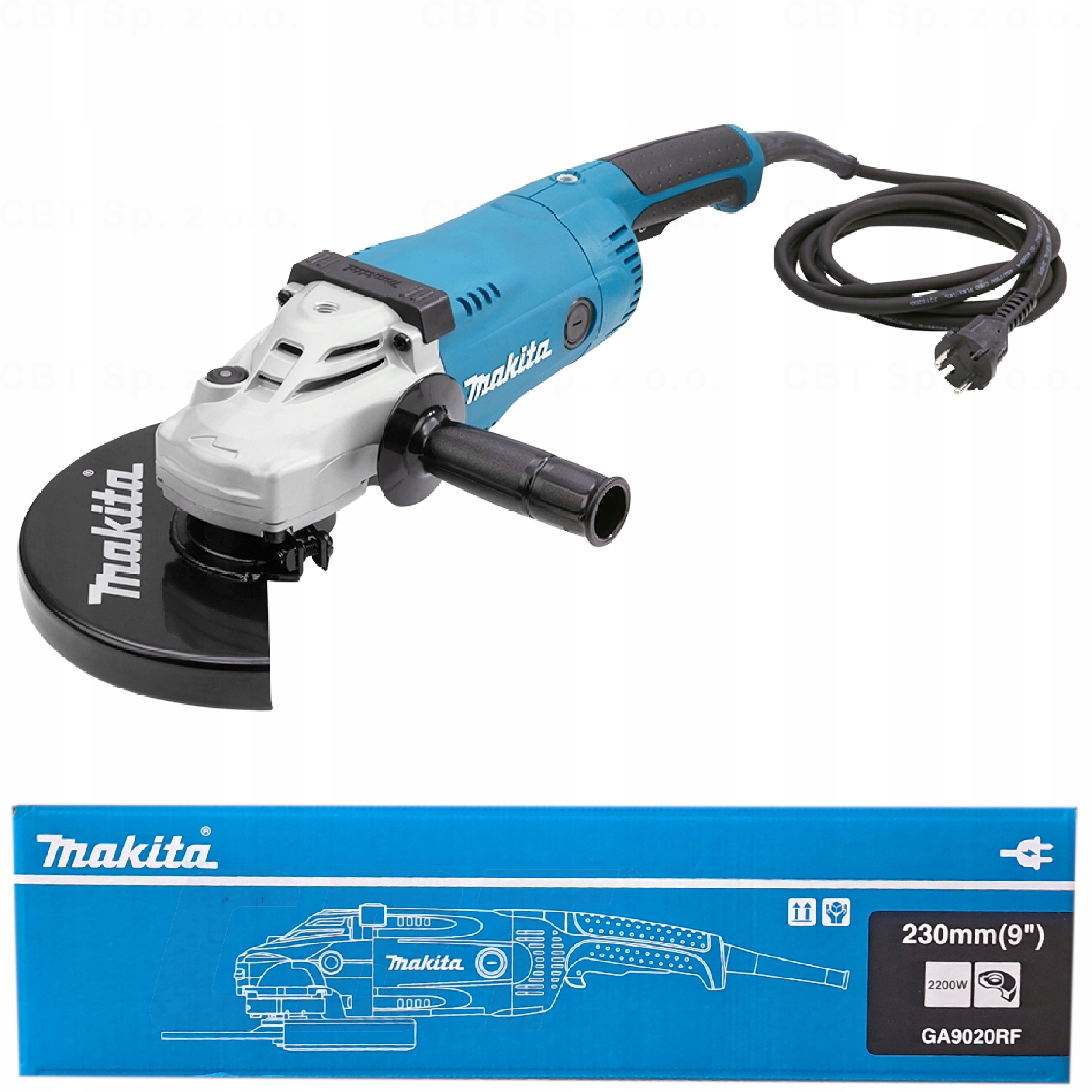 Szlifierka Kątowa Diax Sieciowa 230 MM 2200 W Makita GA9020RF Wolny Start