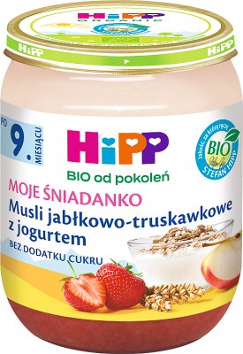 HiPP Musli jabłkowo-truskawkowe, z jogurtem BIO,