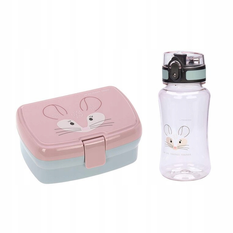 Szynszyla zestaw lunchbox bidon Lassig do żłobka