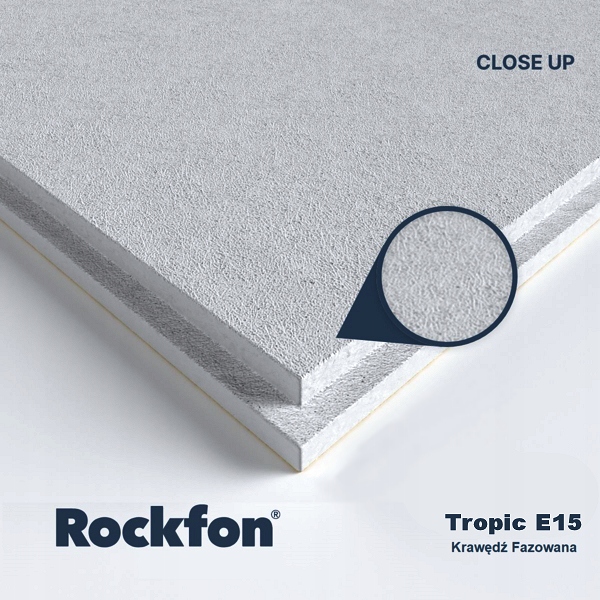 Rockfon Płyta sufitowa Tropic E15 1200x600x15mm 11,52m2/op. (131098)