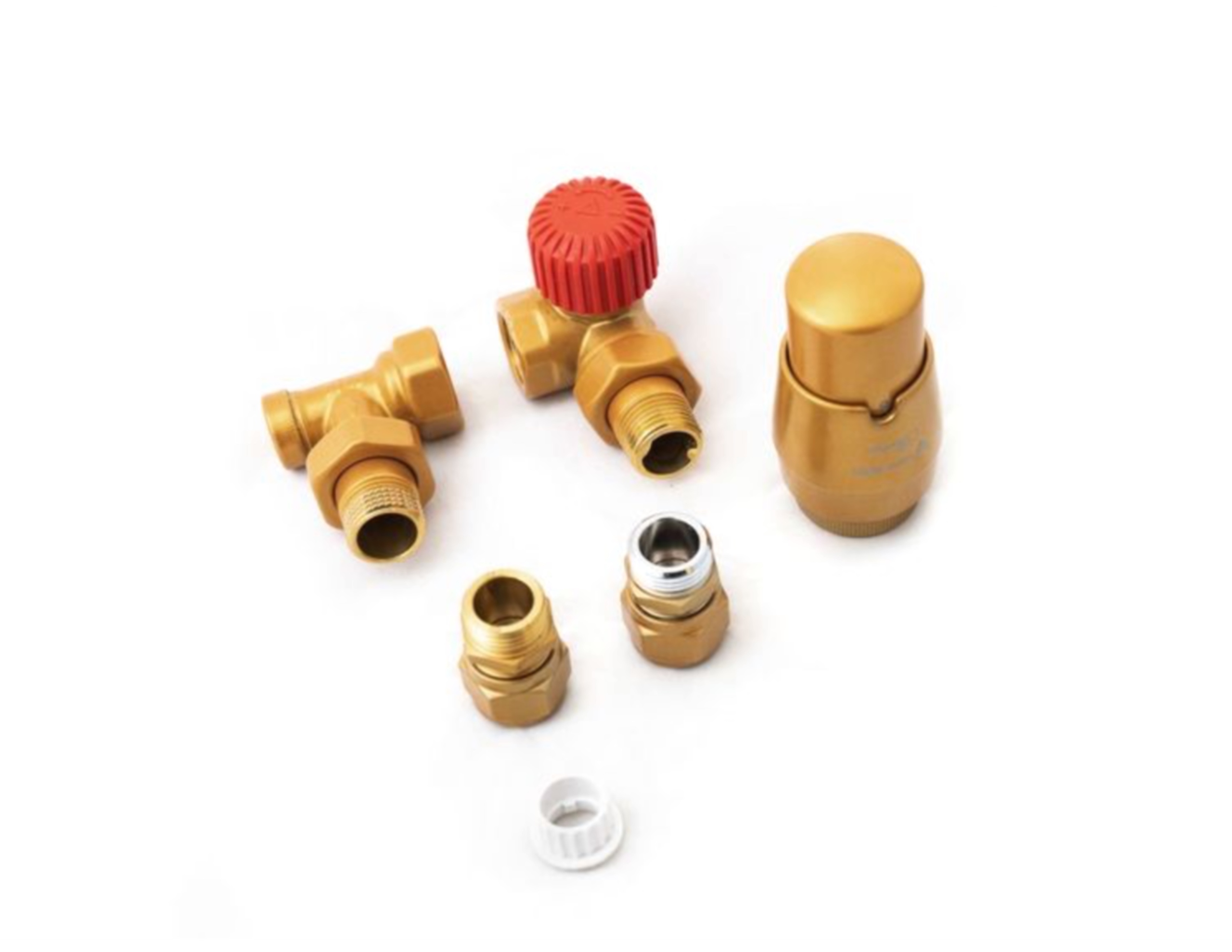 Úhlový termostatický ventil Zlatý Crown Gold