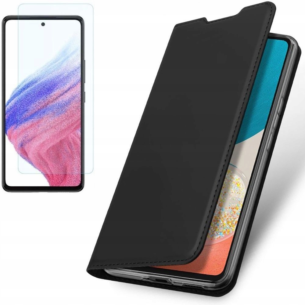 

Etui Skórzane Szkło do Galaxy A53 5G, Klapka Dux