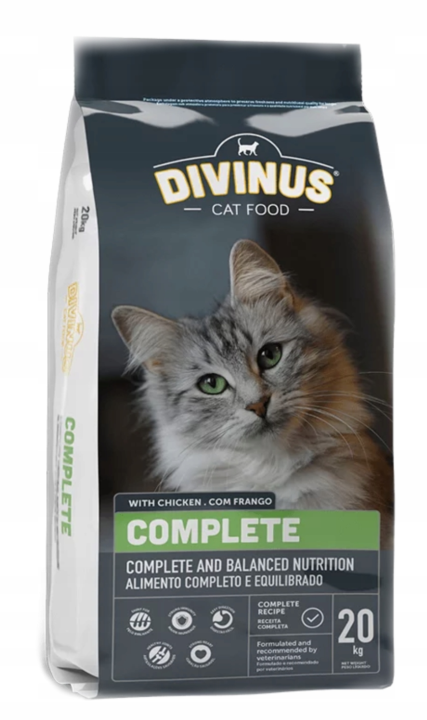 Levně Divinus Cat Complete krmivo pro dospělé kočky s vitamíny 20 kg