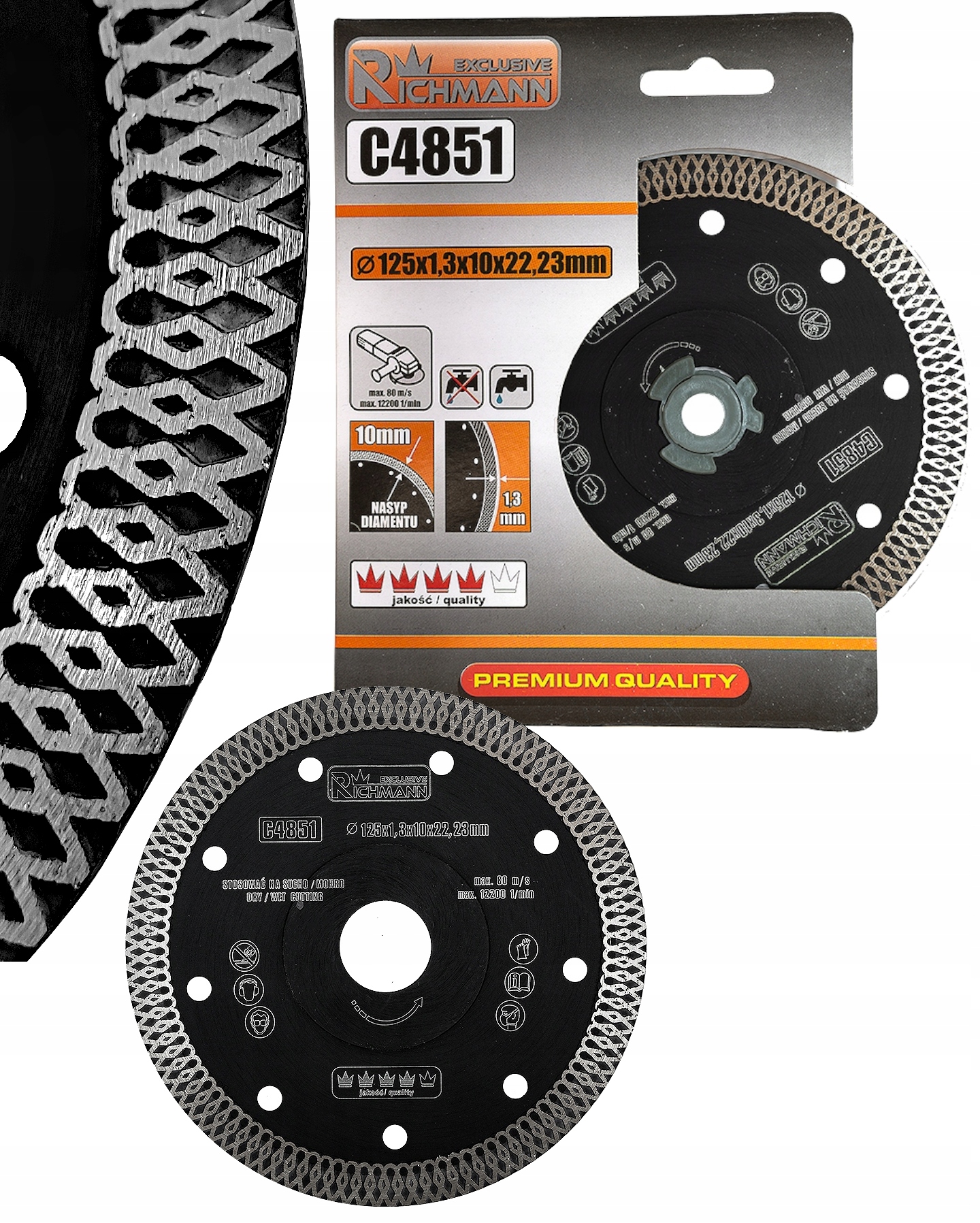 TARCZA DIAMENTOWA CIENKA DO PŁYTEK 125x1,3 MM GRES RICHMANN C4851