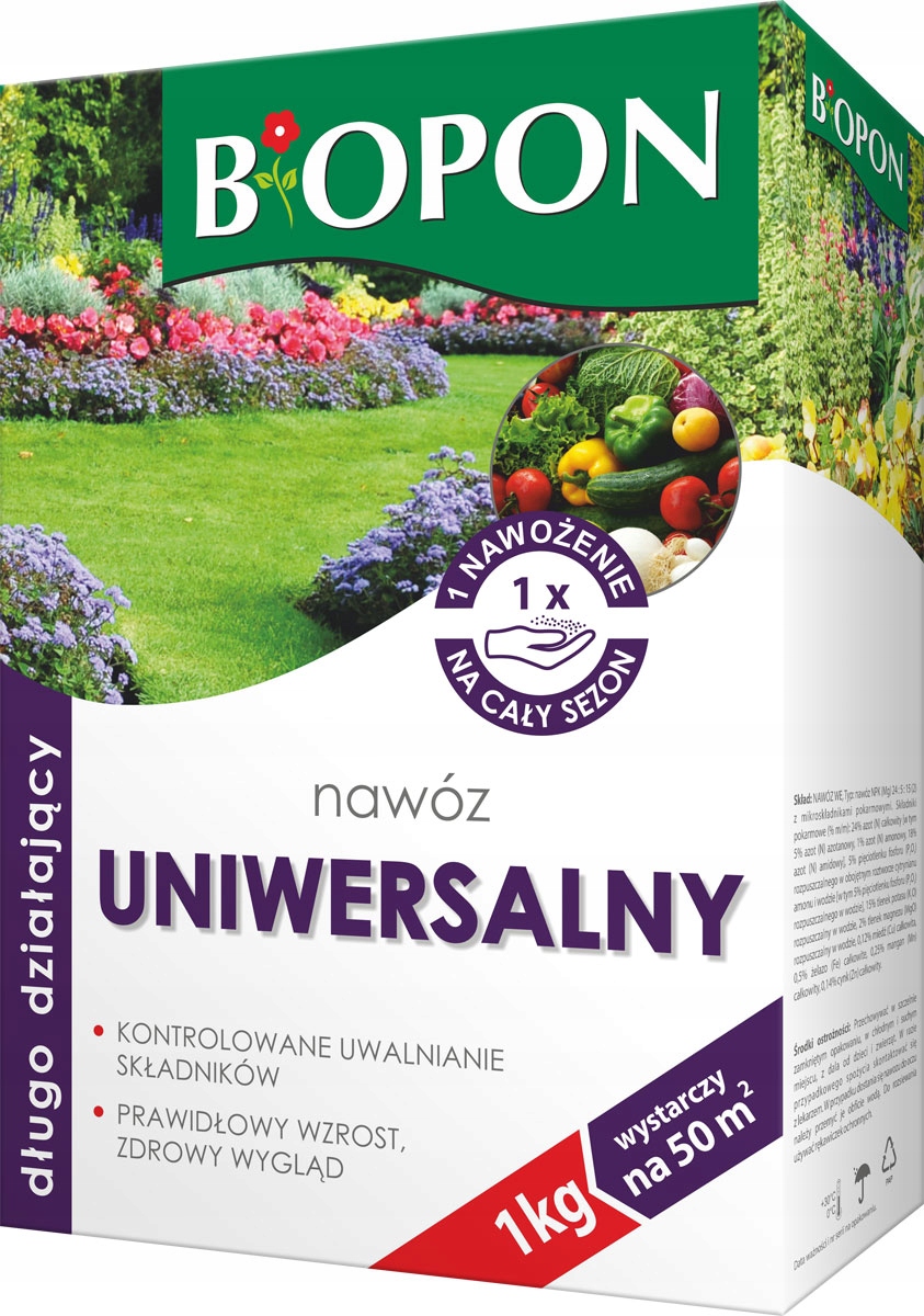 

Nawóz Długo Działający Uniwersalny 1kg Biopon