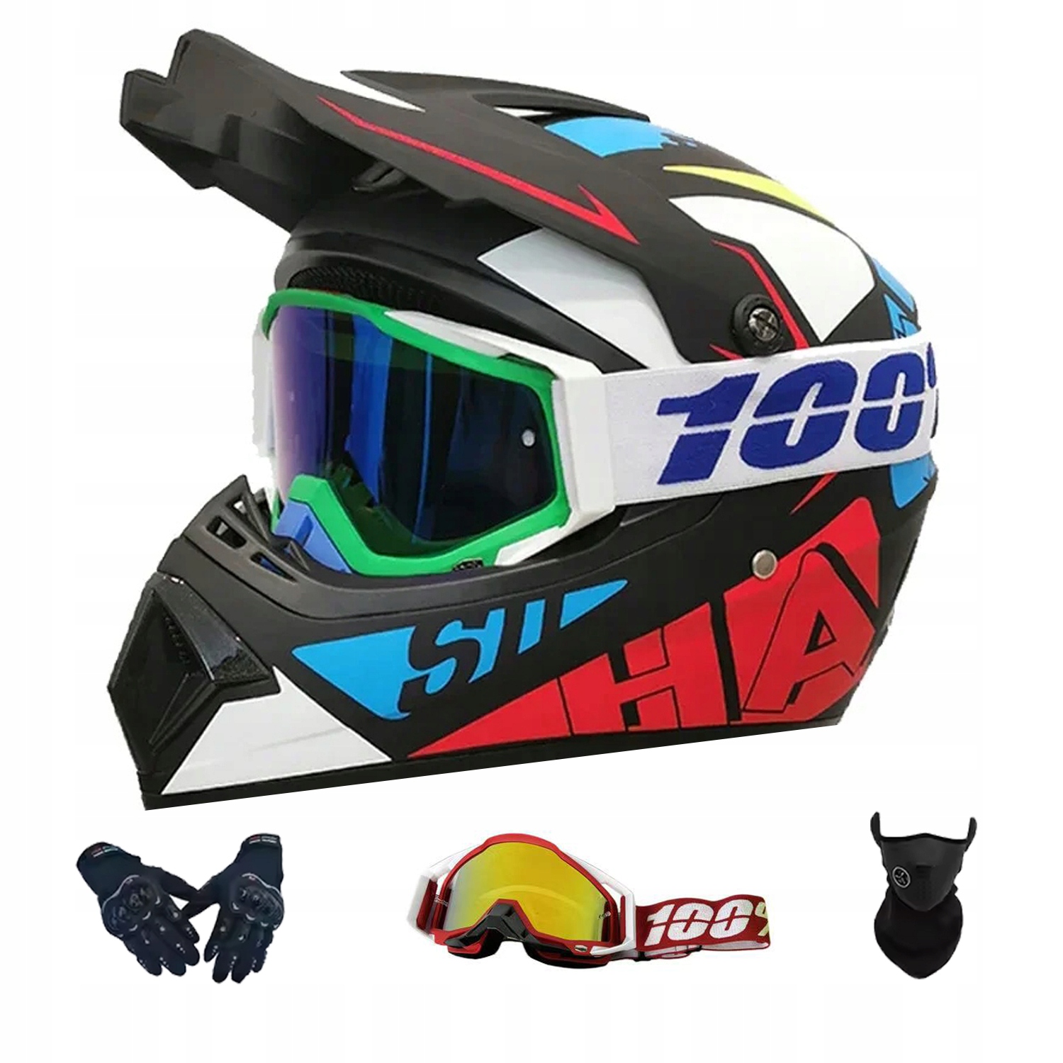 Helma Na Elektrickou Koloběžku Cross Enduro Quad Bmx Helma Brýle Rukavicexl