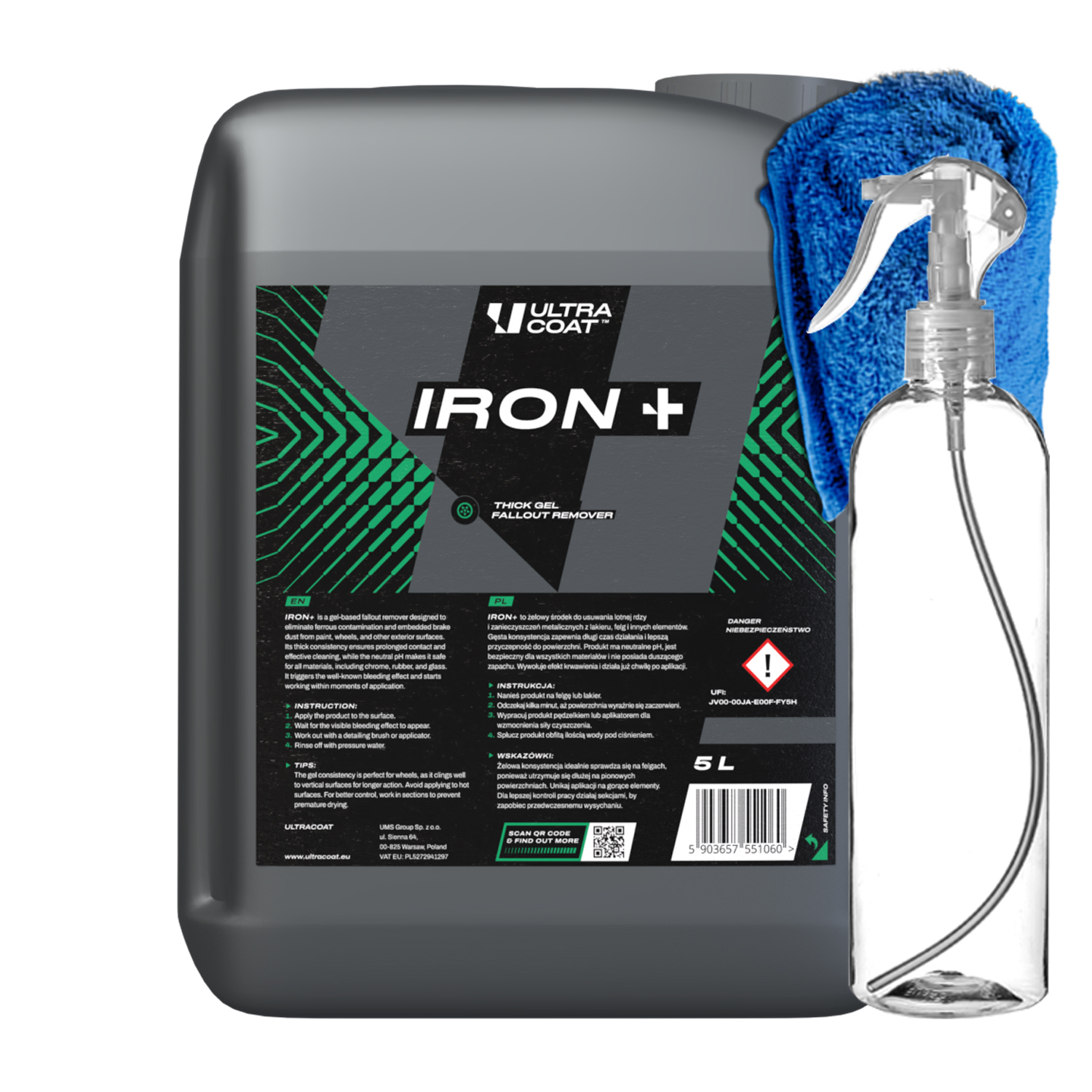 Ultracoat Iron+ 5L odstraňovanie kovových nečistôt a prchavej hrdze