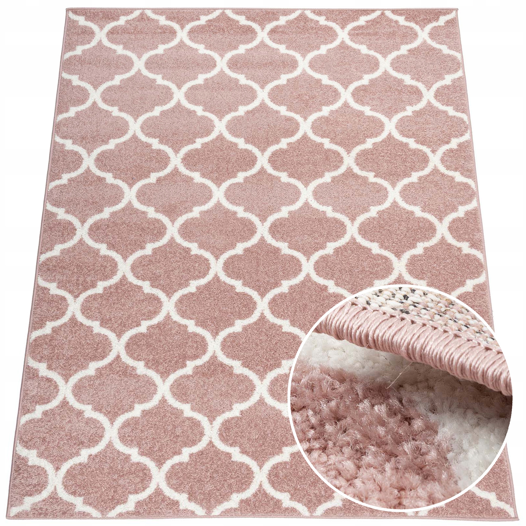 

Dywan Modny wzór Marokański 160x235 cm Różowy