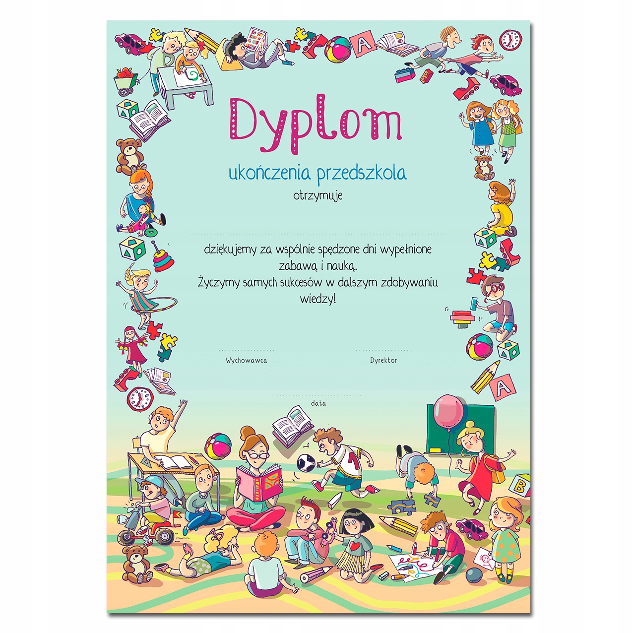 

Dyplom Ukończenia Przedszkola A4 (25 sztuk)