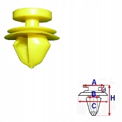 SPINKA KOŁEK TAPICERSKI BOCZKÓW DO CITROEN PEUGEOT