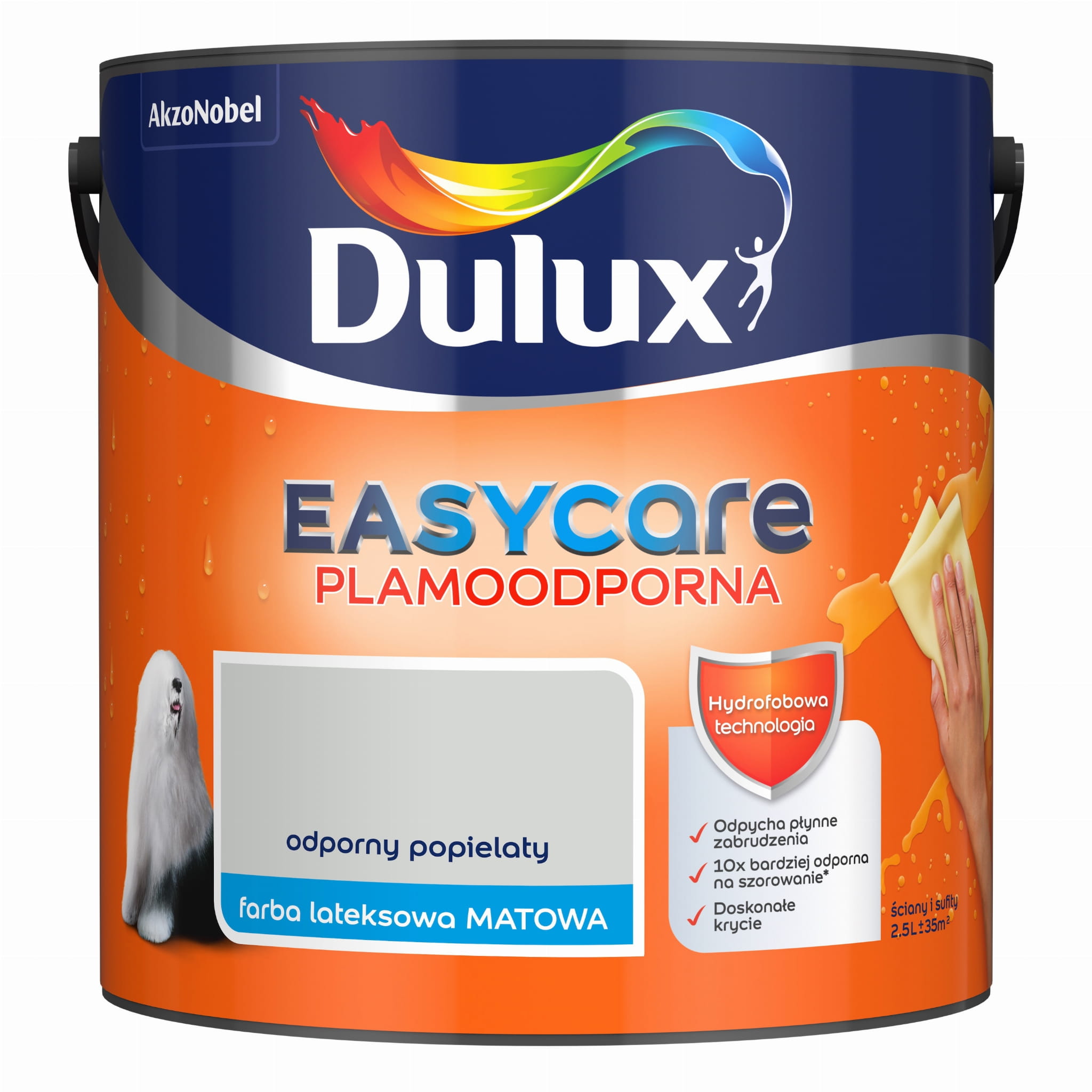 Dulux EasyCare barva Odolný popelavý mat 2,5L