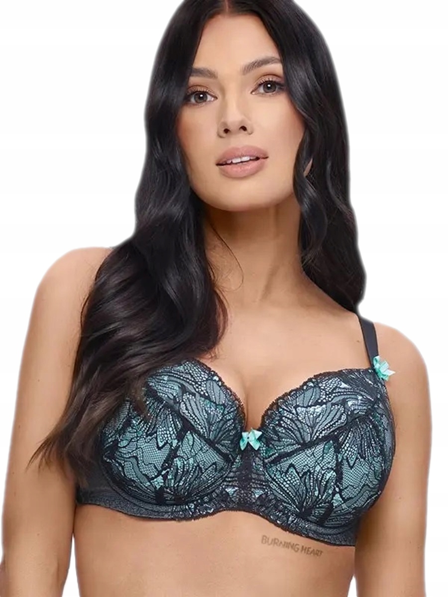 Dalia Biustonosz Geisha K27 big/usztywniany Rozmiar 75H Czerń/zieleń