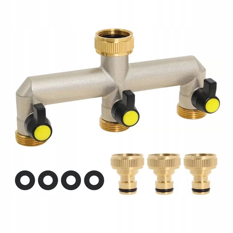 Rozdzielacz do kran GW 3/4''. GEKA Plus z 3 wtyk.